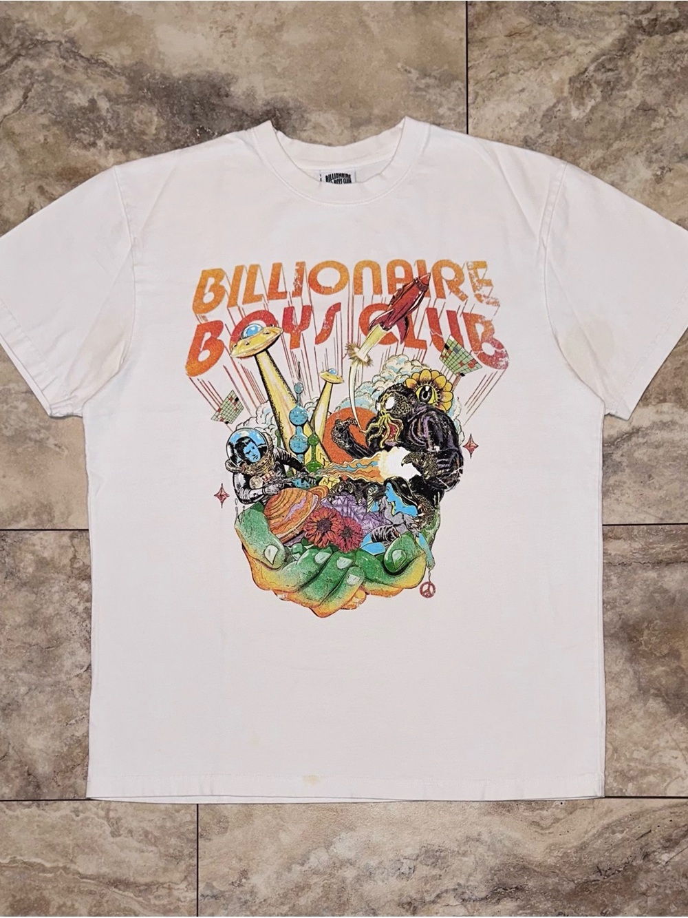 Billionaire Boys Club BB Epic SS Graphic T-Shirt White Size Large